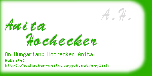 anita hochecker business card